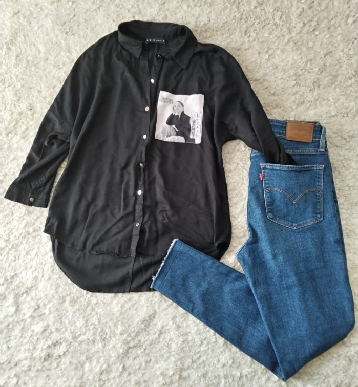 MOHITO kosulja sa slikom <  vel S oversized slika #2