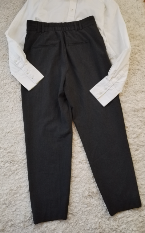 ZARA top pantalone sive boje sa faltama  slika #5