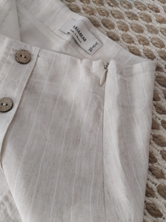 Pull and Bear suknja od lana i viskoze slika #5