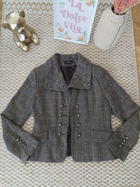 H&M blejzer sa vunom i svilom slika #1