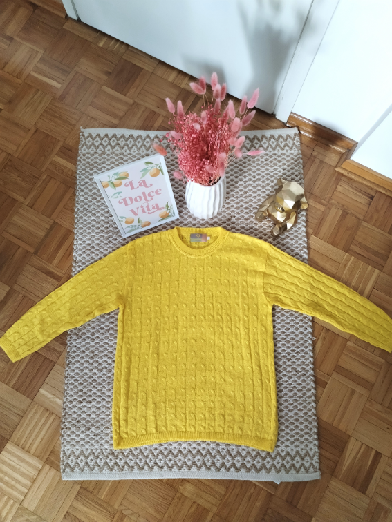 Džemper sa pletenicama L-2XL slika #1