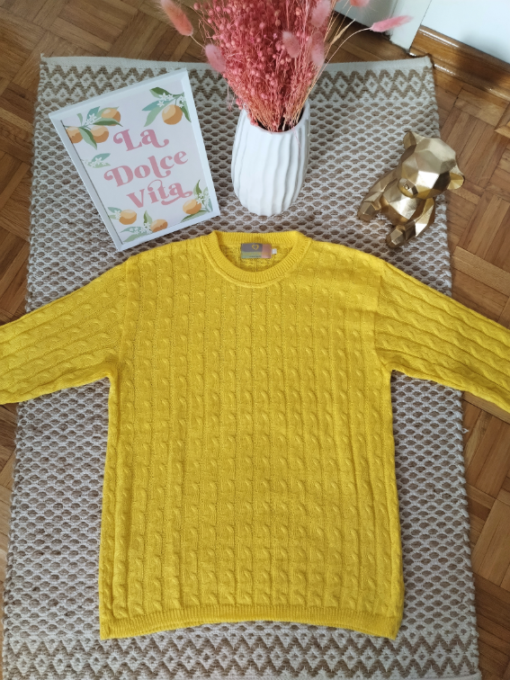 Džemper sa pletenicama L-2XL slika #2