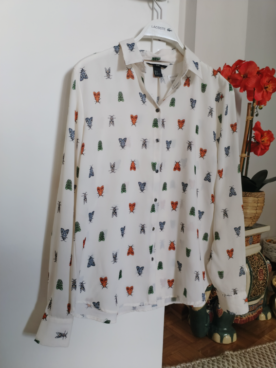 H&M nova bluza sa leptiricama slika #5
