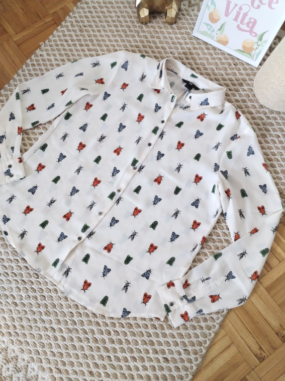 H&M nova bluza sa leptiricama slika #3