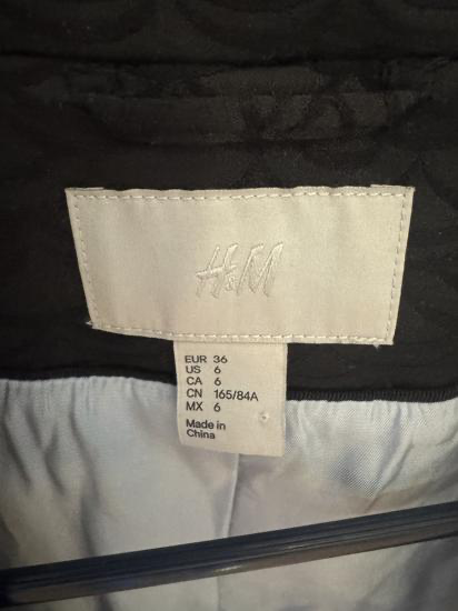 H&M kratki crni sako S slika #2