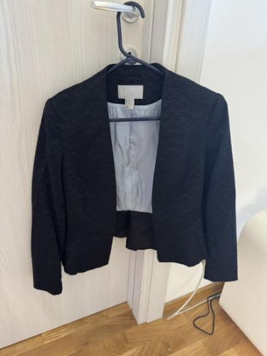 H&M kratki crni sako S