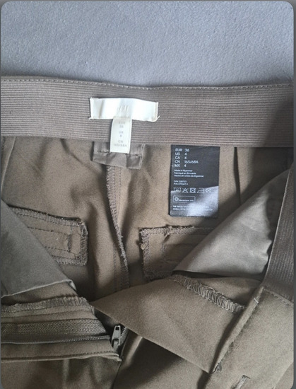 H&M oker poslovne pantalone S slika #2