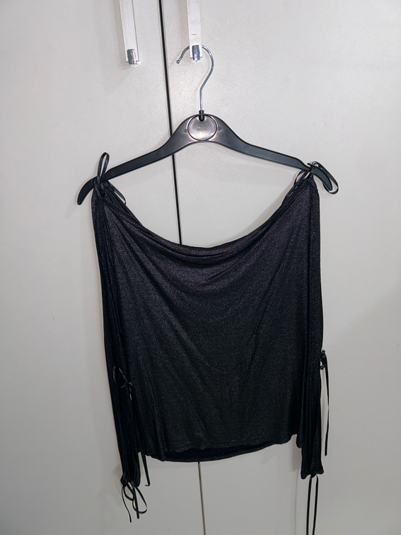Elegantna crna bluza slika #2