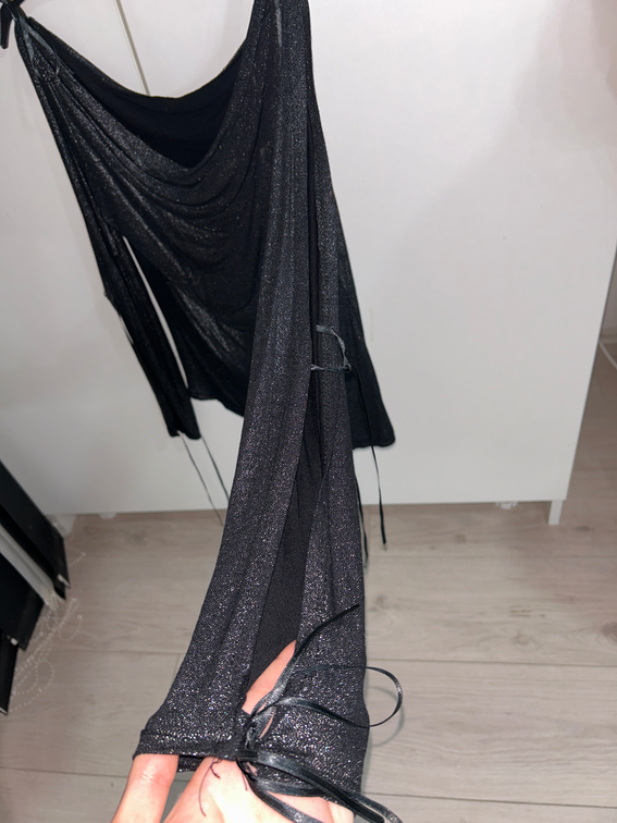 Elegantna crna bluza slika #3