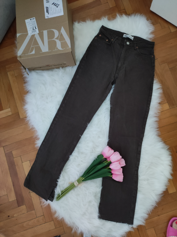 ZARA kao NOVO bas visok struk 100% pamuk 34  slika #2