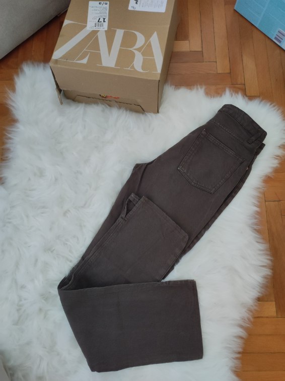 ZARA kao NOVO bas visok struk 100% pamuk 34  slika #3