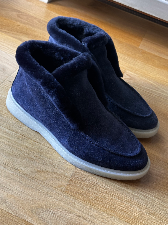 Kozne mokasine sa krznom slika #1