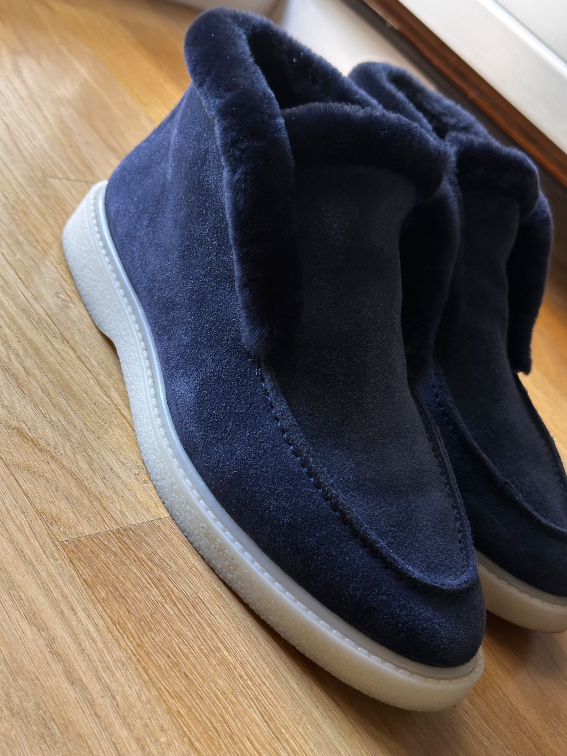 Kozne mokasine sa krznom slika #2