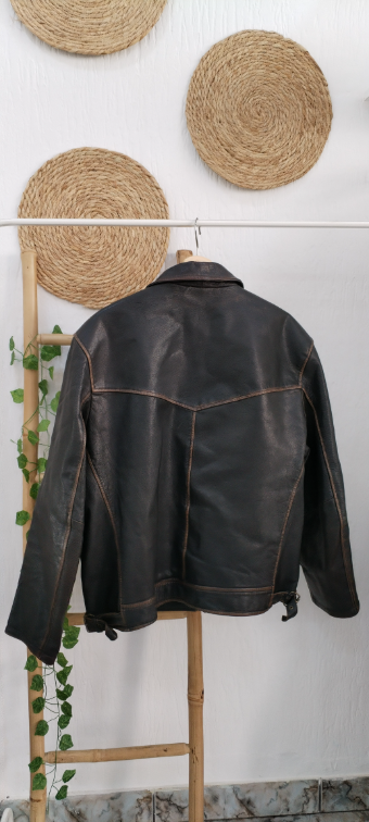 Muška kožna jakna  slika #3
