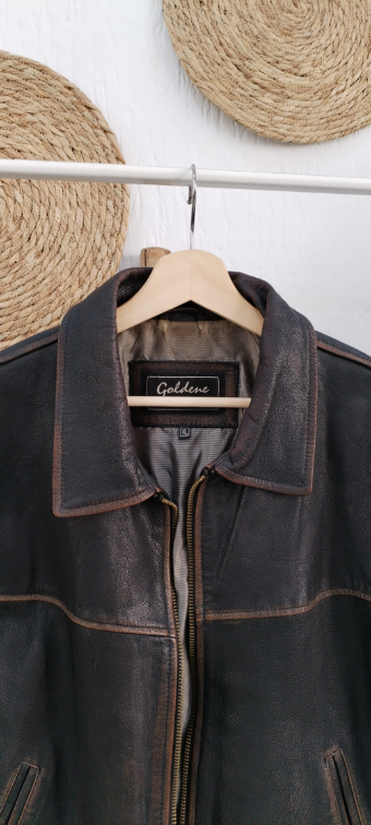 Muška kožna jakna  slika #2