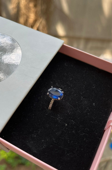 Pandora Sparkling Statement Blue Halo prsten slika #2