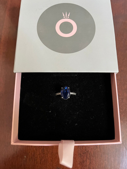 Pandora Sparkling Statement Blue Halo prsten slika #4