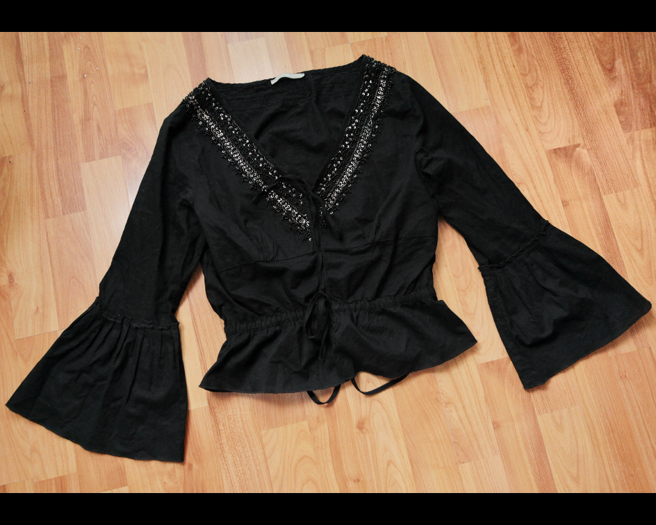 🌘 Witchy bell sleeve cotton top 🌘 slika #2