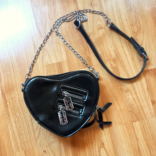 Heart goth crossbody bag