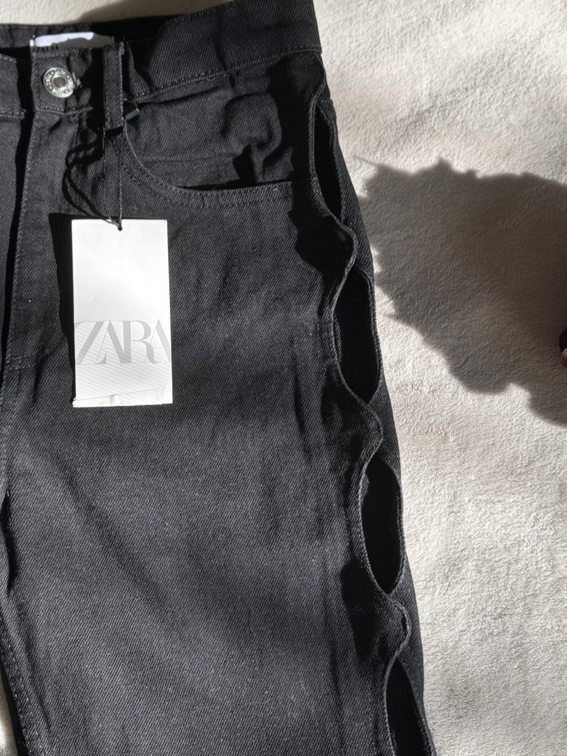 ZARA farmerke sa prorezima 34/36 (NOVO) slika #1