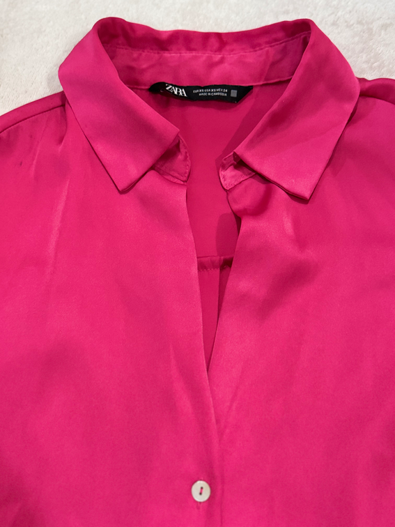 ZARA pink satenska košulja 🩷 slika #3