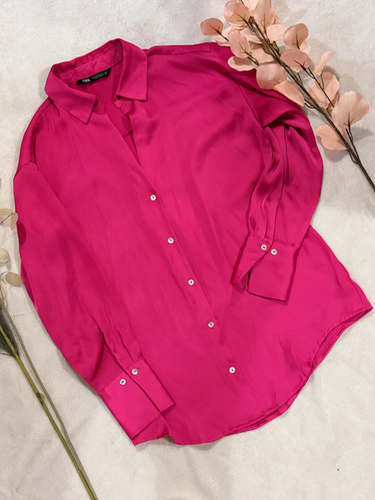 ZARA pink satenska košulja 🩷