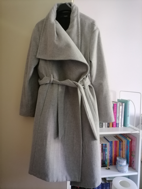 Sivi vuneni kaput Mango  L slika #1