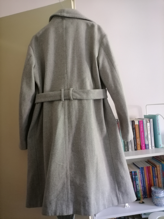 Sivi vuneni kaput Mango  L slika #3