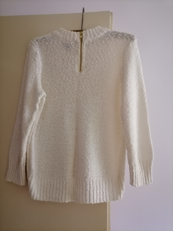 Beli pamučni džemperić H&M    S slika #2