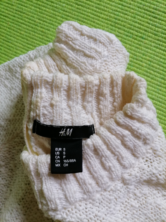 Beli pamučni džemperić H&M    S slika #4