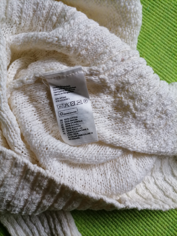 Beli pamučni džemperić H&M    S slika #5