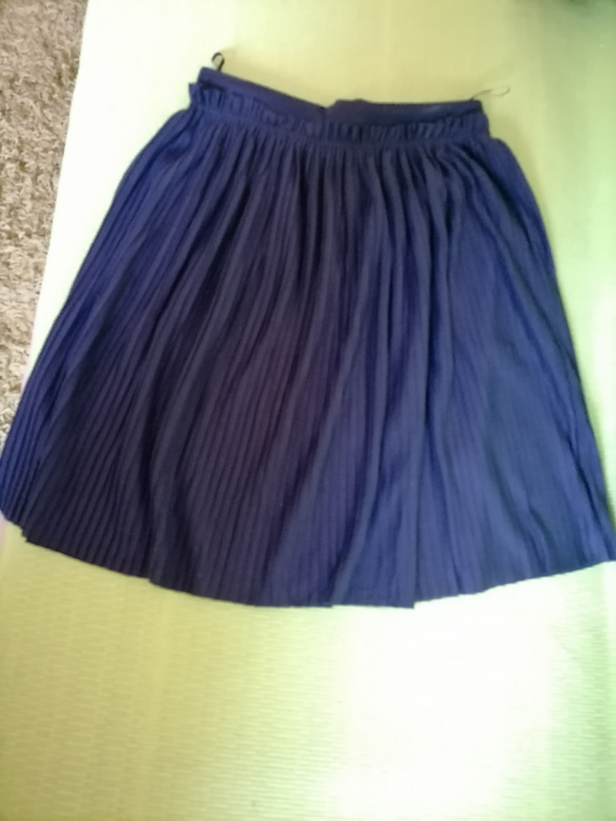 Tamno teget plisirana suknjica H&M   XS slika #3