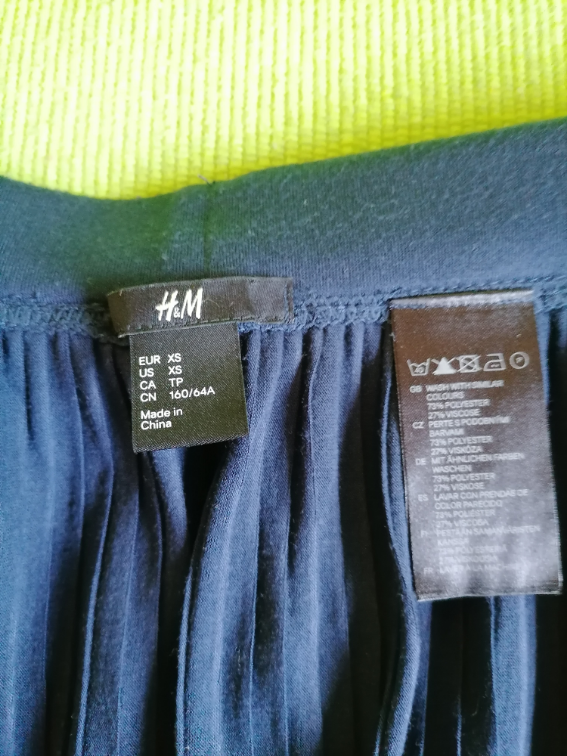 Tamno teget plisirana suknjica H&M   XS slika #4