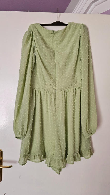 FB SISTER zelena haljina dugih rukava slika #3