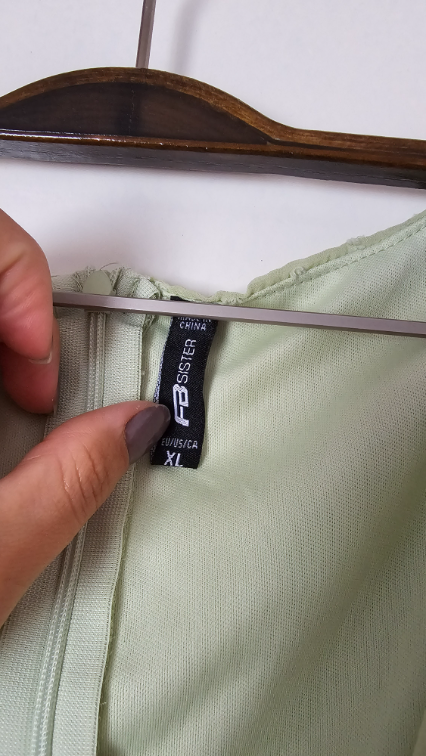 FB SISTER zelena haljina dugih rukava slika #4