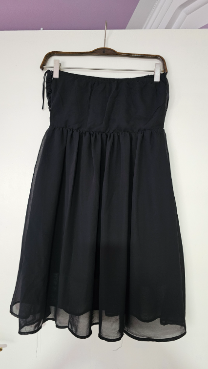 Amisu crna haljina sa postavom slika #1