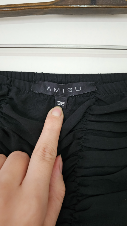 Amisu crna haljina sa postavom slika #3