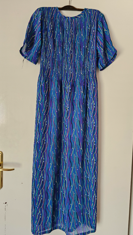 Vintage plava haljina slika #2