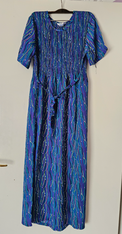 Vintage plava haljina slika #3