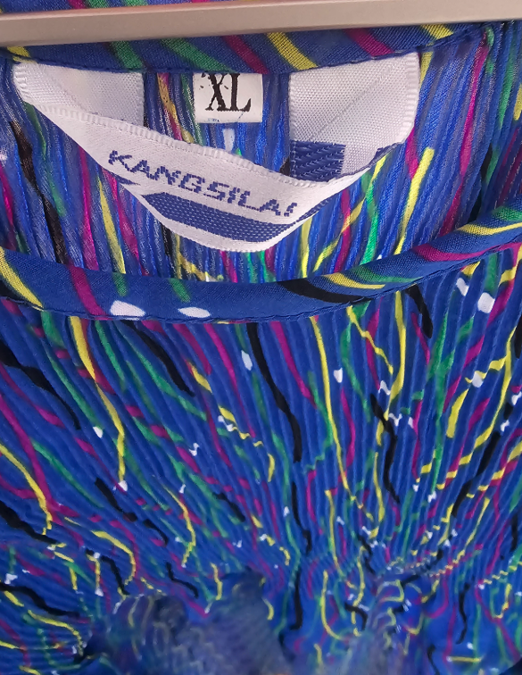 Vintage plava haljina slika #4